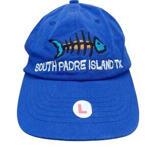 South Padre Island Texas Baseball Cap Hat Adjustable Strapback blue